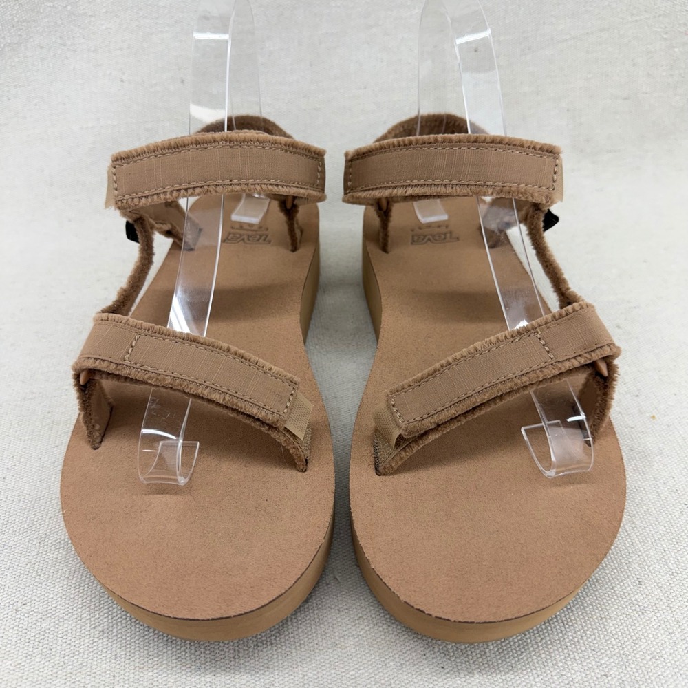 Teva Midform Universal Frayed Sesame Tan Flatform Sandals 1127570 Womens 8 - Picture 8 of 12